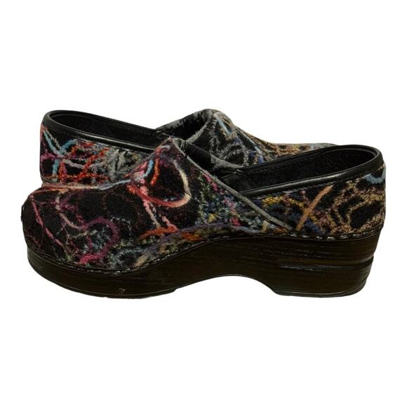 Dansko Professional Clogs Size 7 Women's Wool Multicolor Abstract Nursing Shoes - Picture 6 of 8